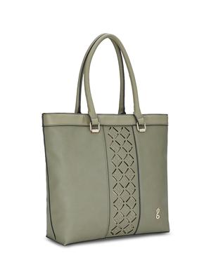 green leatherette (pu) regular handbag - 17773024 - Standard Image - 5