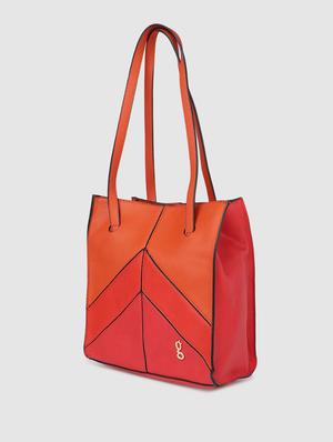 orange leatherette (pu) regular handbag - 17773041 - Standard Image - 5