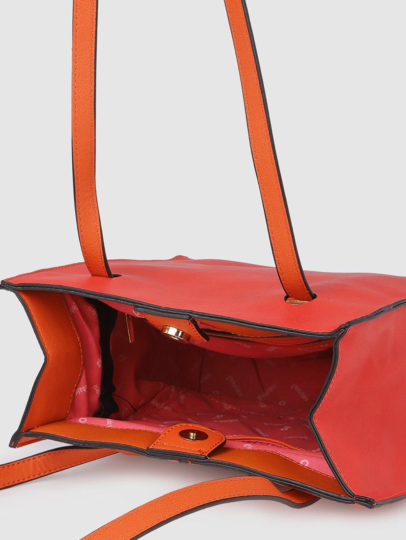 orange leatherette (pu) regular handbag - 17773041 - Zoom Image - 3