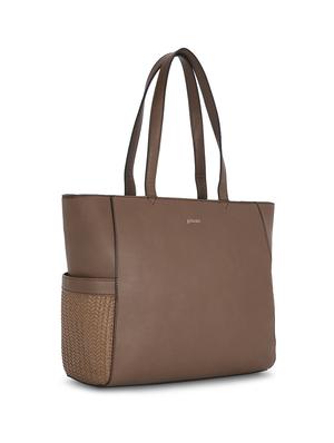 tan leatherette (pu) regular handbag - 17773053 - Standard Image - 5