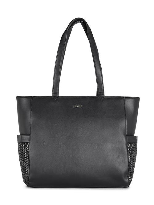 black leatherette (pu) regular handbag - 17773054 - Standard Image - 1