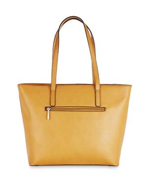 yellow leatherette (pu) regular handbag - 17773057 - Standard Image - 2