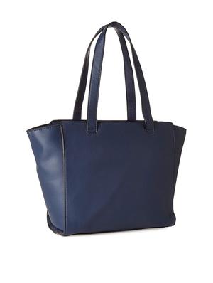 blue leatherette (pu) printed handbag - 17773078 - Standard Image - 2