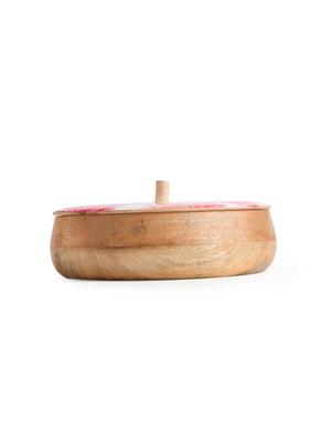 flower design enamelled wooden roti box - 17773330 - Standard Image - 2