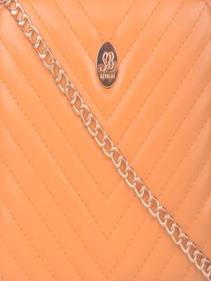 yellow leatherette (pu) regular sling bag - 17773402 - Standard Image - 4