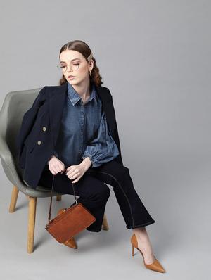 bishop sleeve solid regular shirt - 17773429 - Standard Image - 3