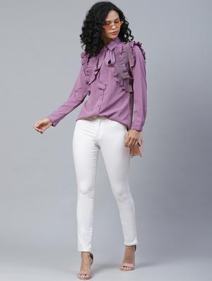 tie know frill detail regular shirt - 17773441 - Standard Image - 4