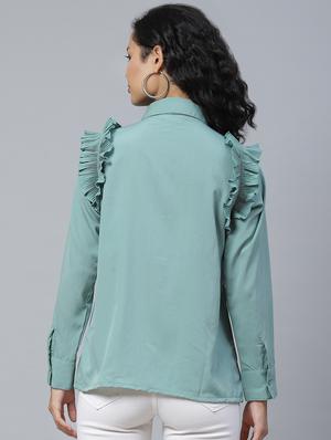 tie know frill detail regular shirt - 17773442 - Standard Image - 3