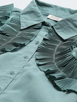 tie know frill detail regular shirt - 17773442 - Standard Image - 5