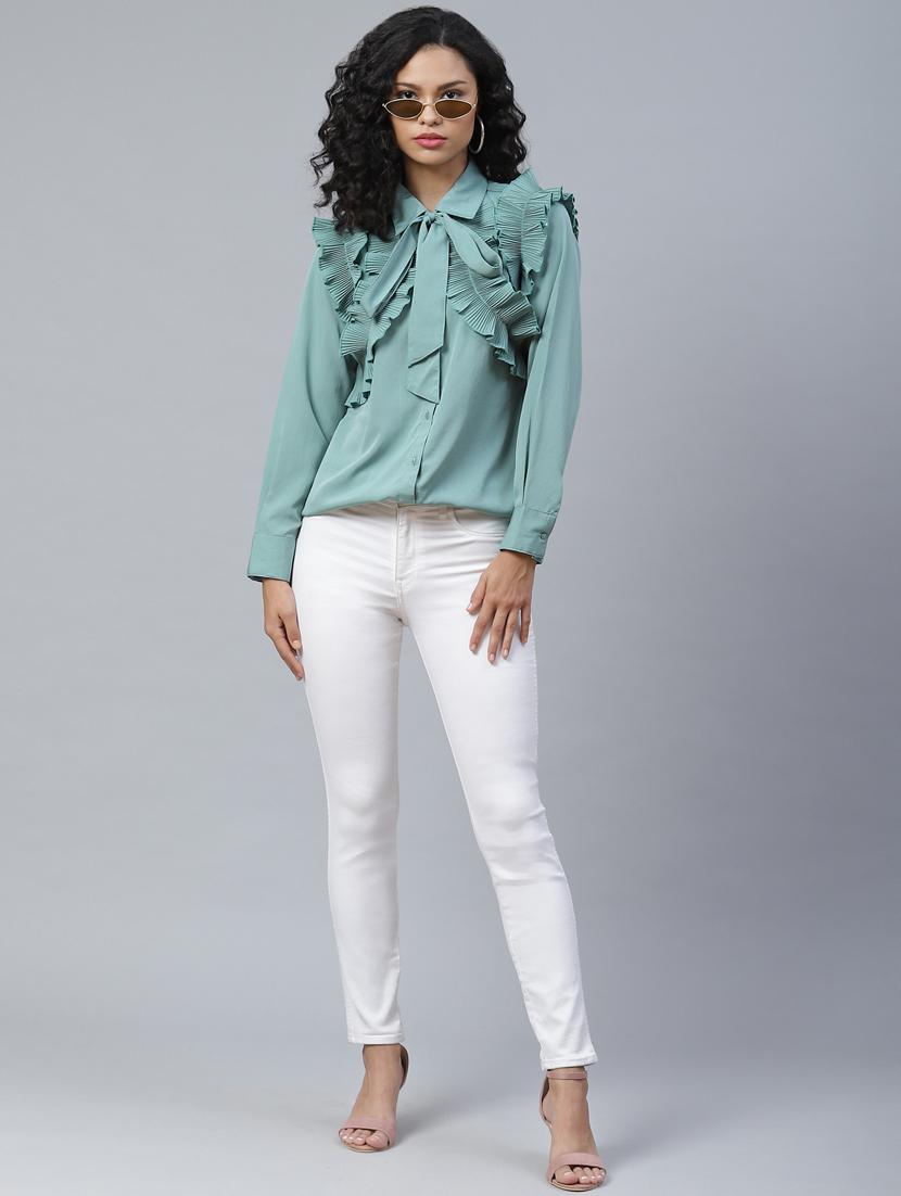 tie know frill detail regular shirt - 17773442 - Zoom Image - 4