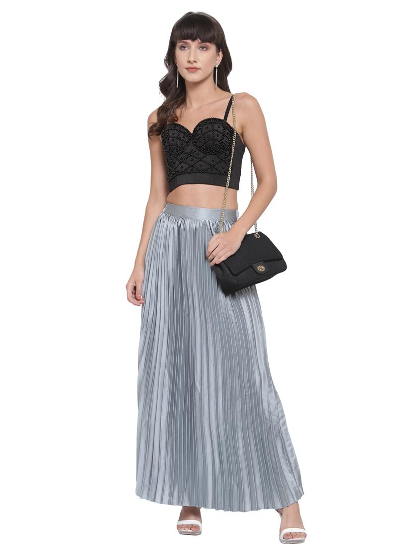 high rise pleated skirt - 17773488 - Zoom Image - 4