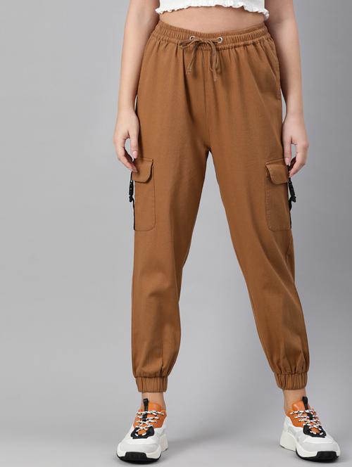 drawstring waist cargo trouser - 17773507 - Standard Image - 1