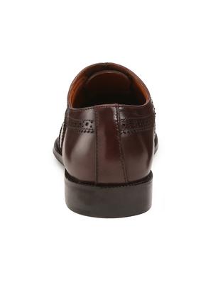 brown leather laceup brouges - 17773836 - Standard Image - 3