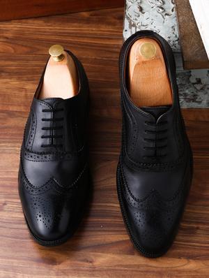 black leather laceup brouges - 17773838 - Standard Image - 2