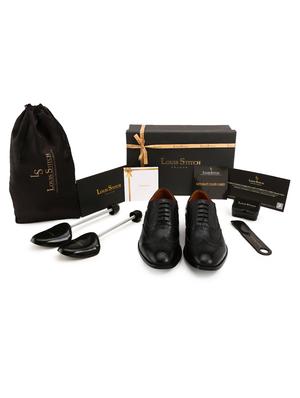 black leather laceup brouges - 17773838 - Standard Image - 5