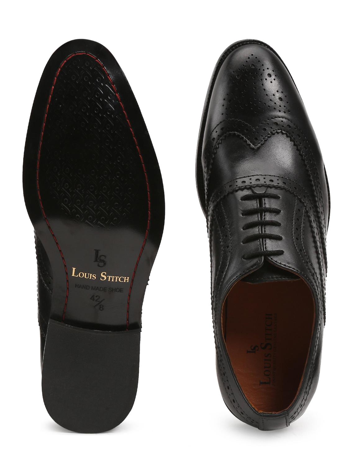 black leather laceup brouges - 17773838 - Zoom Image - 4