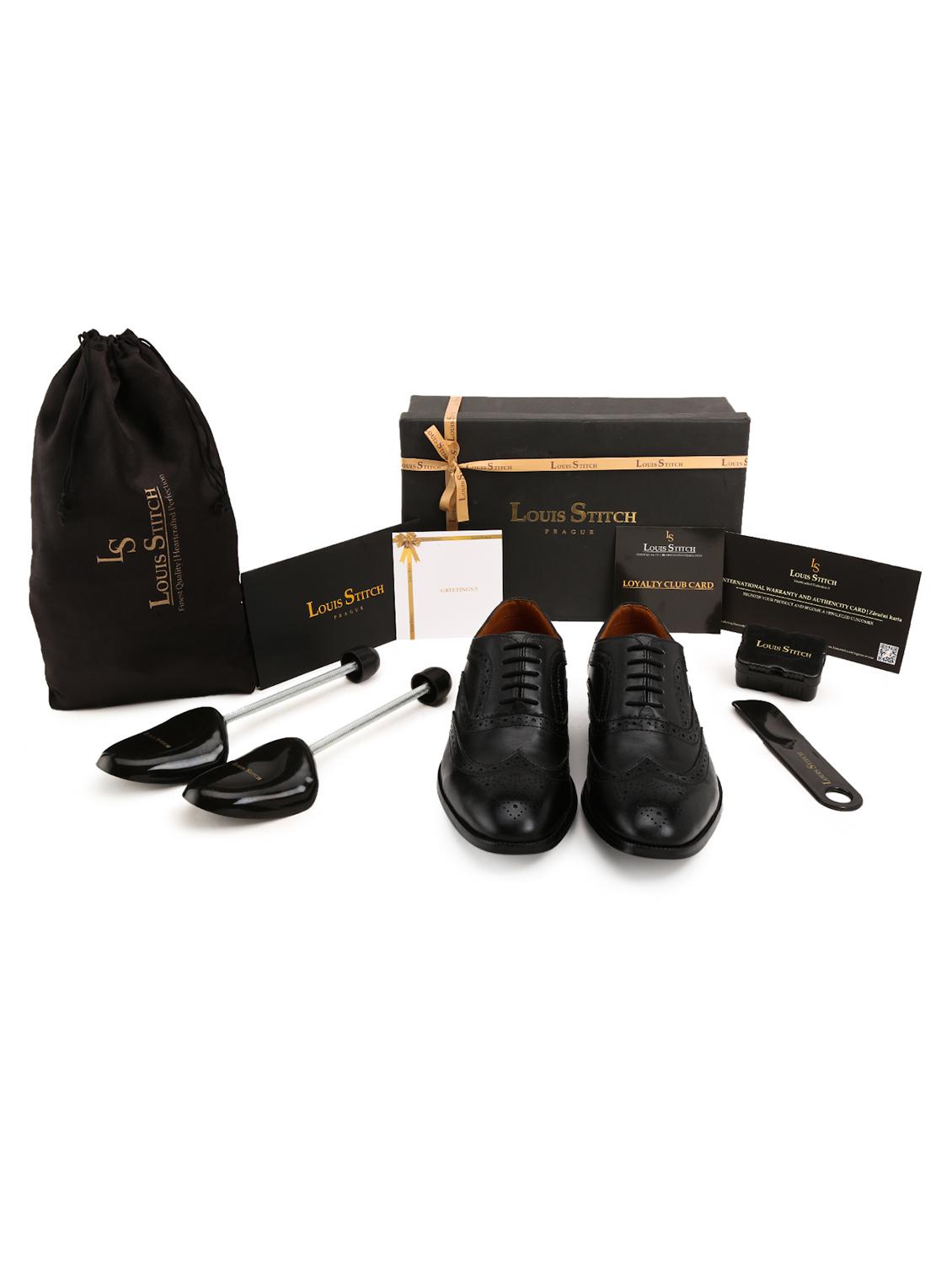 black leather laceup brouges - 17773838 - Zoom Image - 5