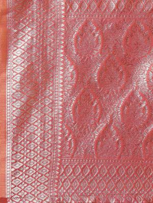 ethnic motifs banarasi saree with blouse - 17774556 - Standard Image - 4