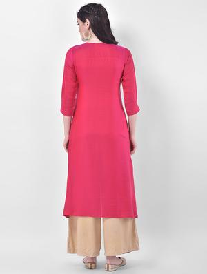 embroidered high low kurta - 17774634 - Standard Image - 3