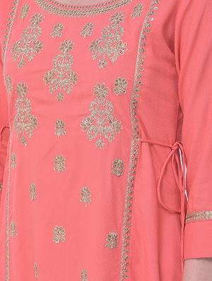 embroidered a-line kurta - 17774658 - Standard Image - 4