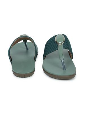 green pu slip on sandals - 17774686 - Standard Image - 3