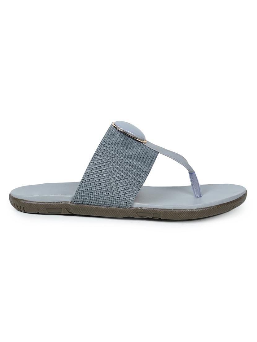 grey pu slip on sandals - 17774687 - Zoom Image - 2