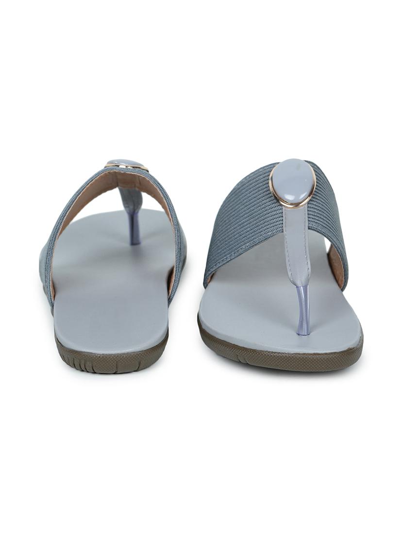 grey pu slip on sandals - 17774687 - Zoom Image - 3