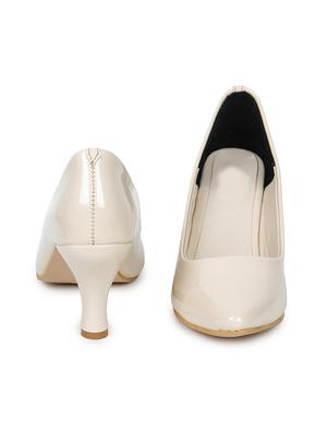 white pu slip on pumps - 17774697 - Standard Image - 4