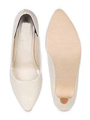 white pu slip on pumps - 17774697 - Standard Image - 5