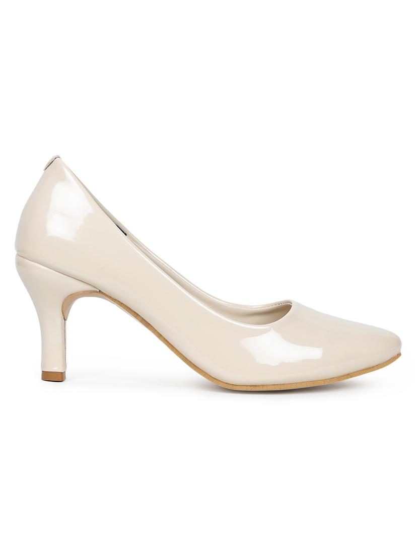 white pu slip on pumps - 17774697 - Zoom Image - 2