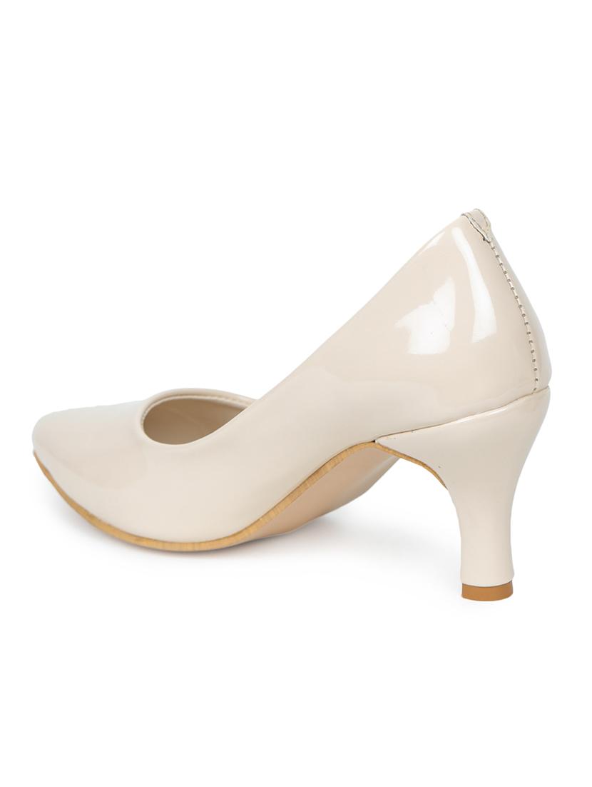 white pu slip on pumps - 17774697 - Zoom Image - 3