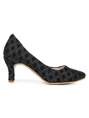 black pu slip on pumps - 17774701 - Standard Image - 2