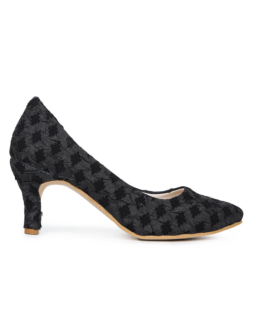 black pu slip on pumps - 17774701 - Zoom Image - 2