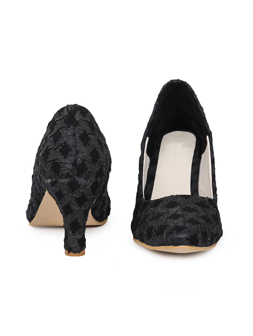 black pu slip on pumps - 17774701 - Zoom Image - 4