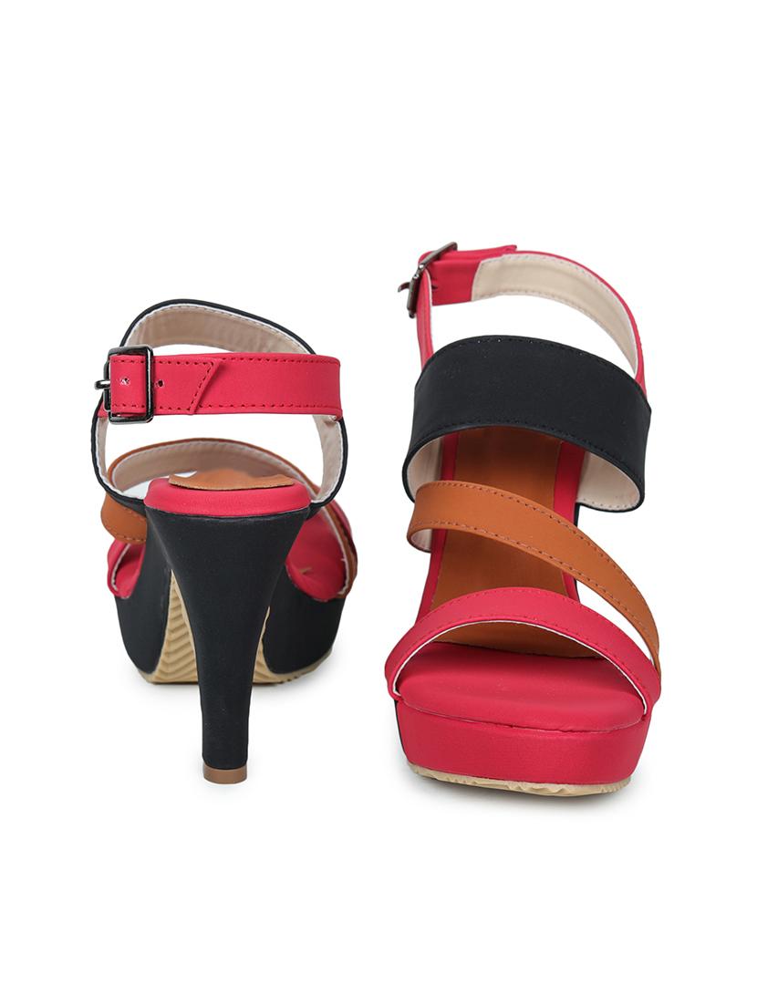 red back strap sandal - 17774717 - Zoom Image - 3