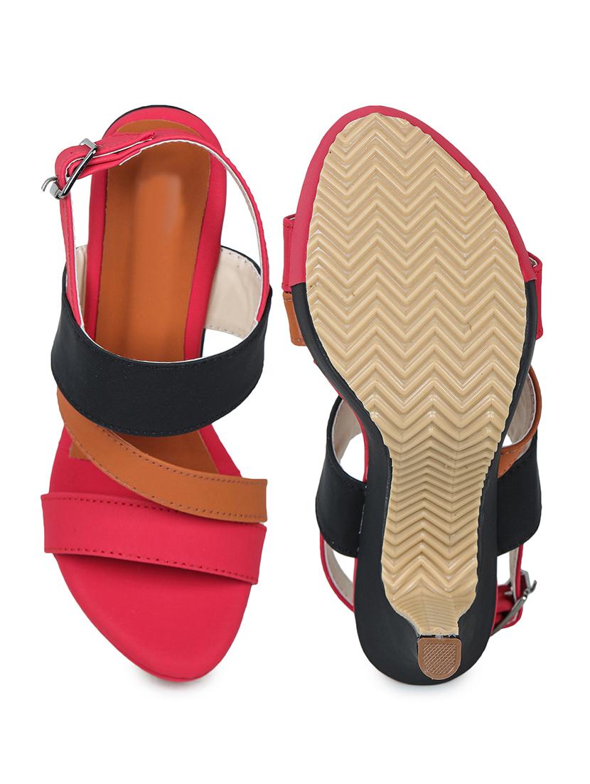 red back strap sandal - 17774717 - Zoom Image - 4