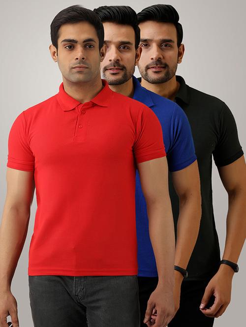 set of 3 multi colored polo t-shirts - 17774757 - Standard Image - 1