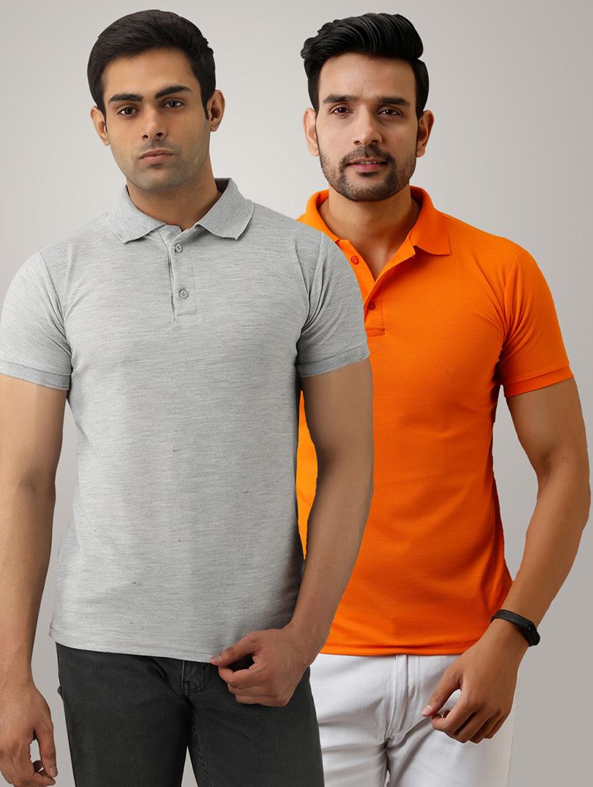 set of 2 multi colored solid polo t-shirts - 17774915 - Zoom Image - 1