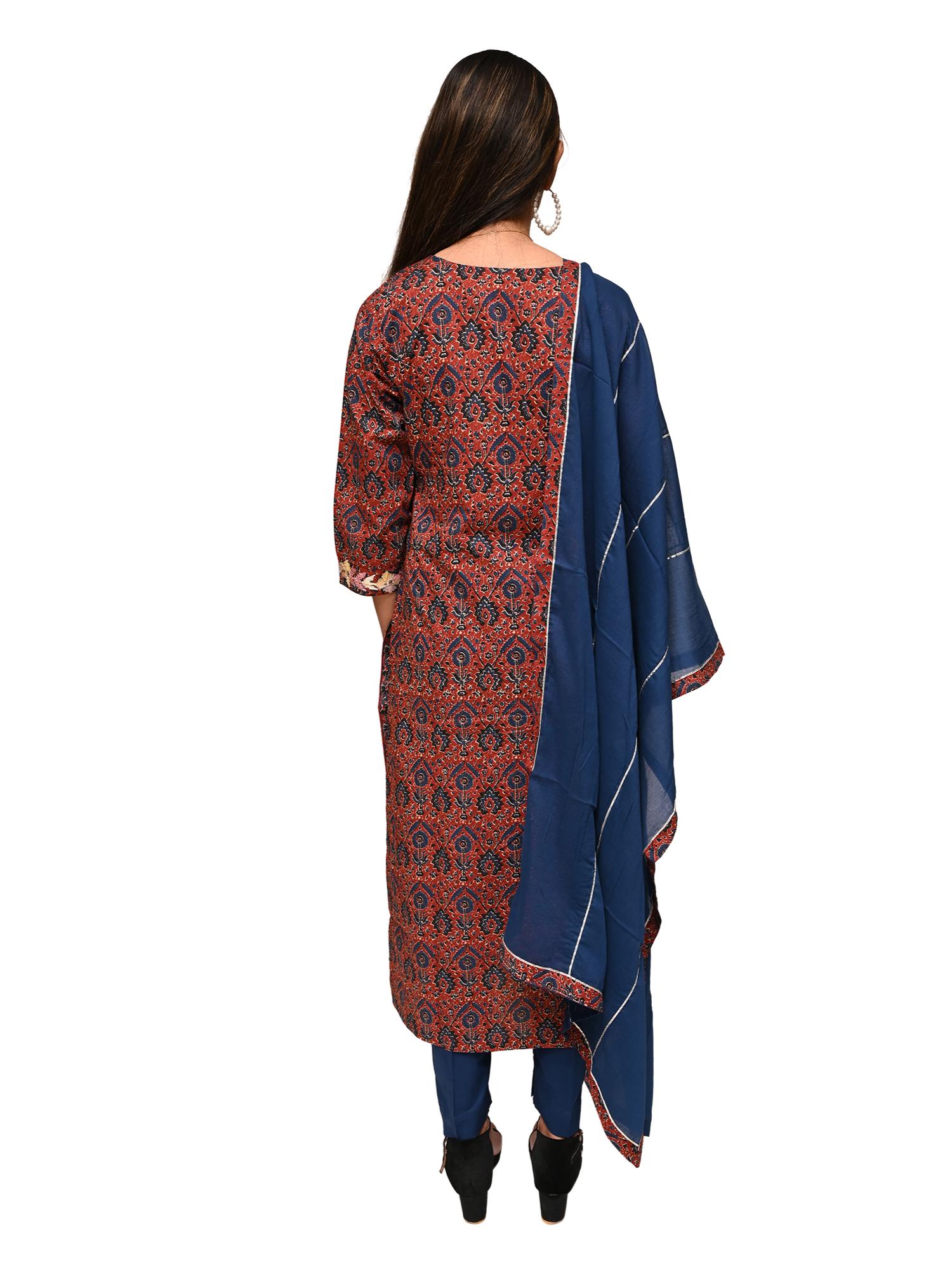 kurta pant dupatta set - 17775085 - Zoom Image - 2
