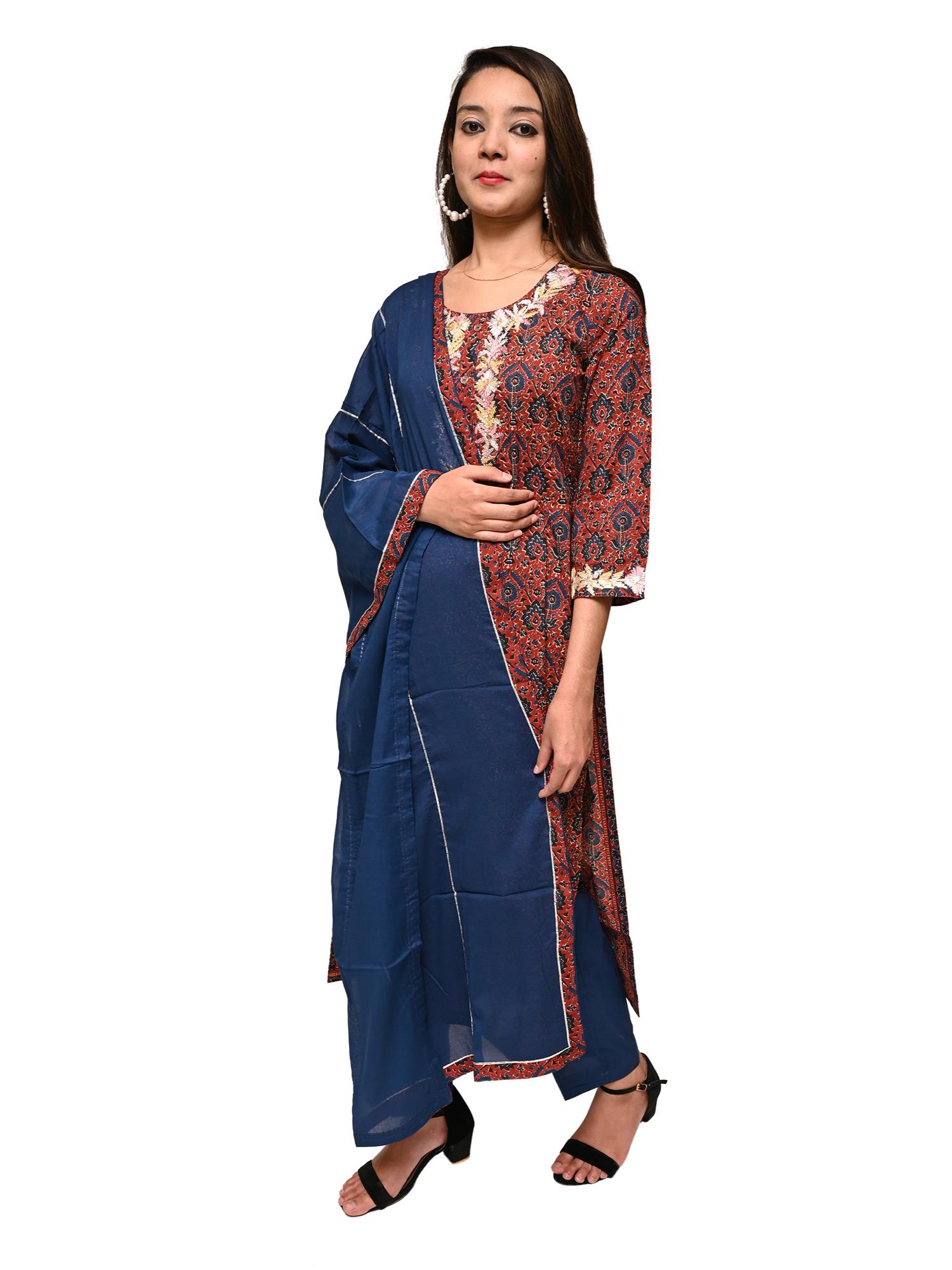 kurta pant dupatta set - 17775085 - Zoom Image - 4