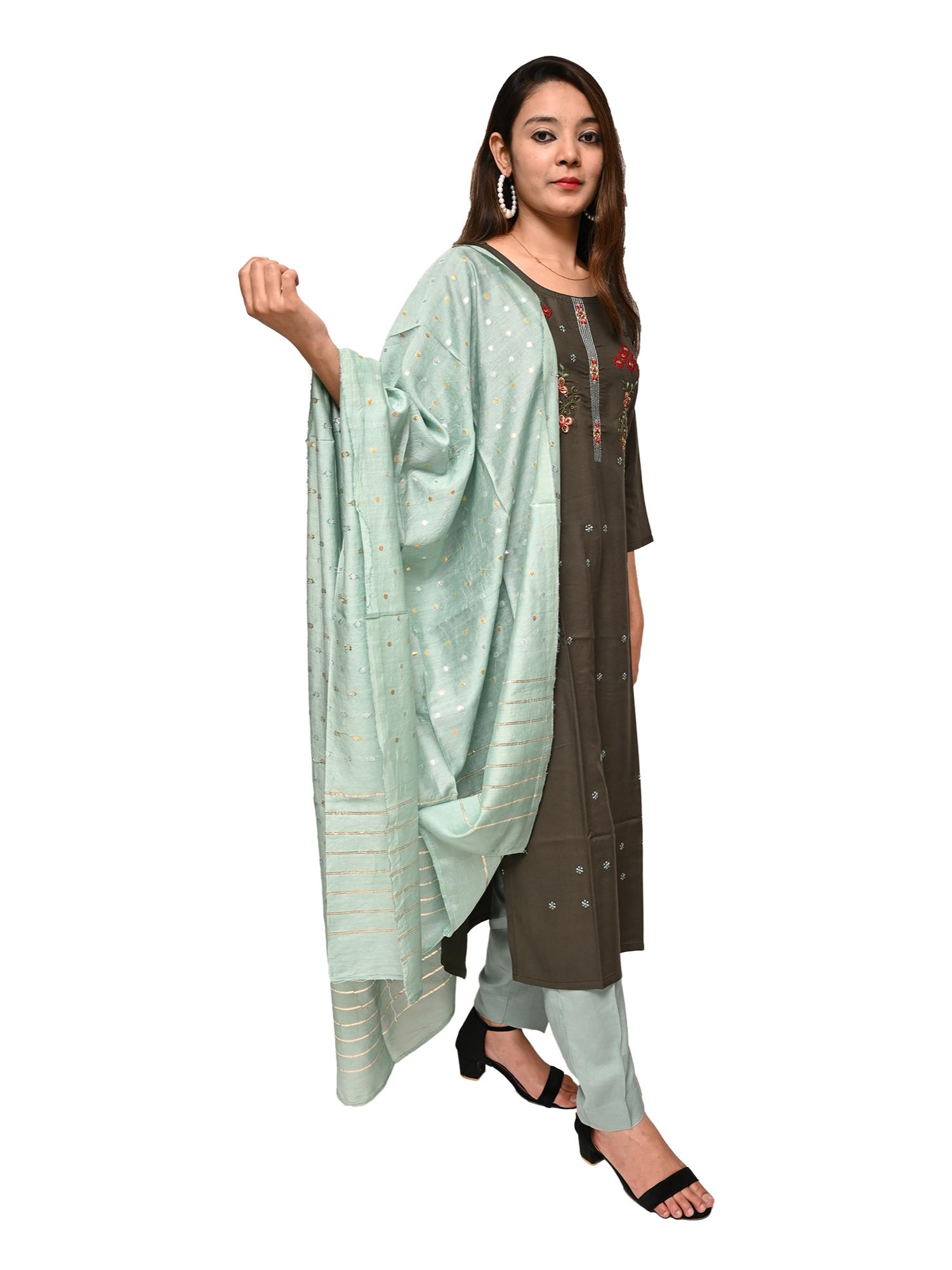 kurta pant dupatta set - 17775101 - Zoom Image - 4
