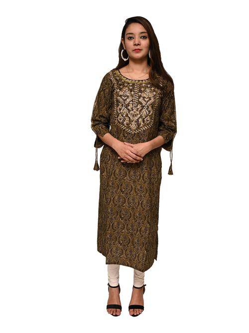 afsana flared kurta straight printed color - 17775151 - Standard Image - 1