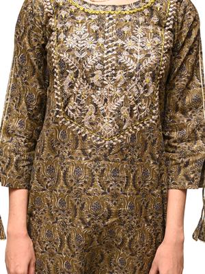 afsana flared kurta straight printed color - 17775151 - Standard Image - 3