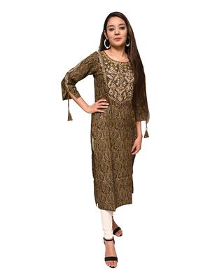 afsana flared kurta straight printed color - 17775151 - Standard Image - 4