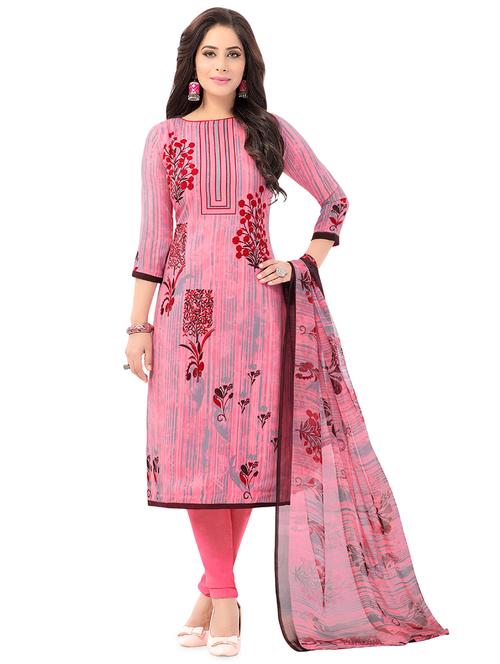 printed unstitched suit - 17775385 - Standard Image - 1