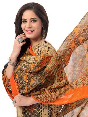 printed unstitched suit - 17775388 - Standard Image - 4