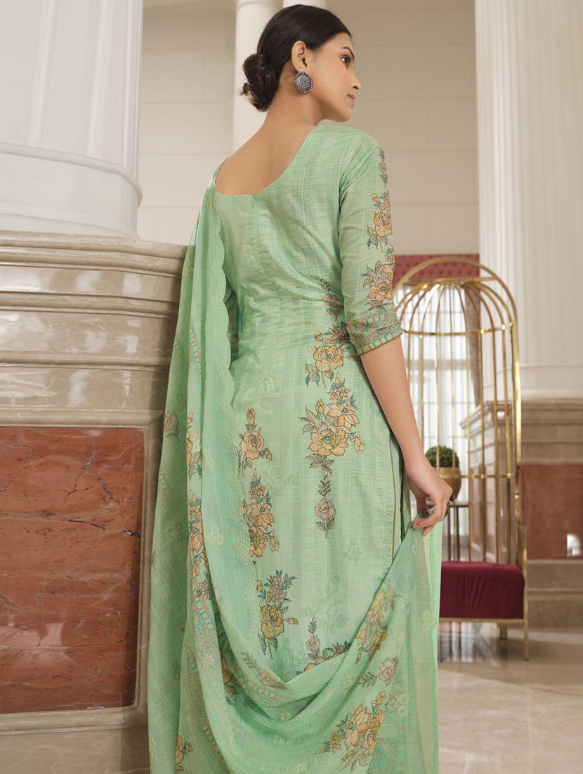 printed unstitched palazzo suit - 17775446 - Zoom Image - 2