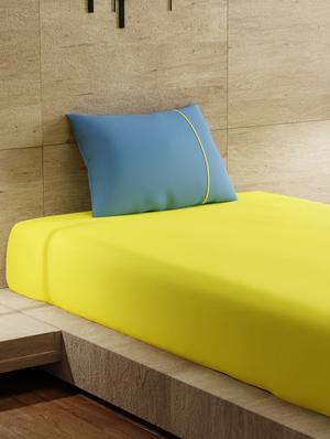 cotton single bedsheet with 1 pillow cover - 17775498 - Standard Image - 3