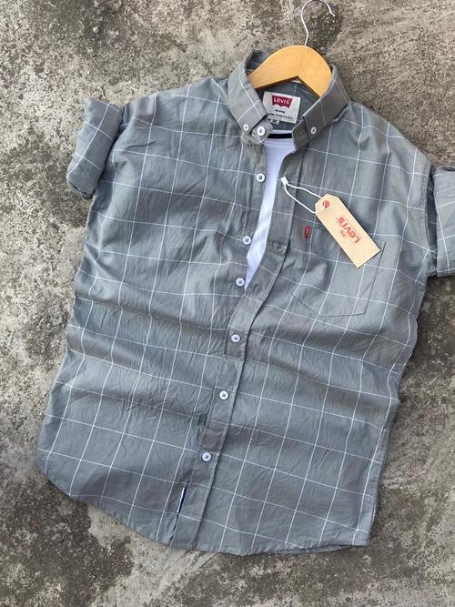 grey cotton casual shirt - 17775544 - Standard Image - 1