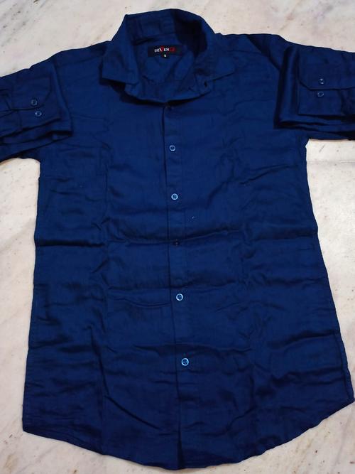 blue cotton shirt - 17775578 - Standard Image - 1